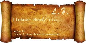 Linkner Honória névjegykártya
